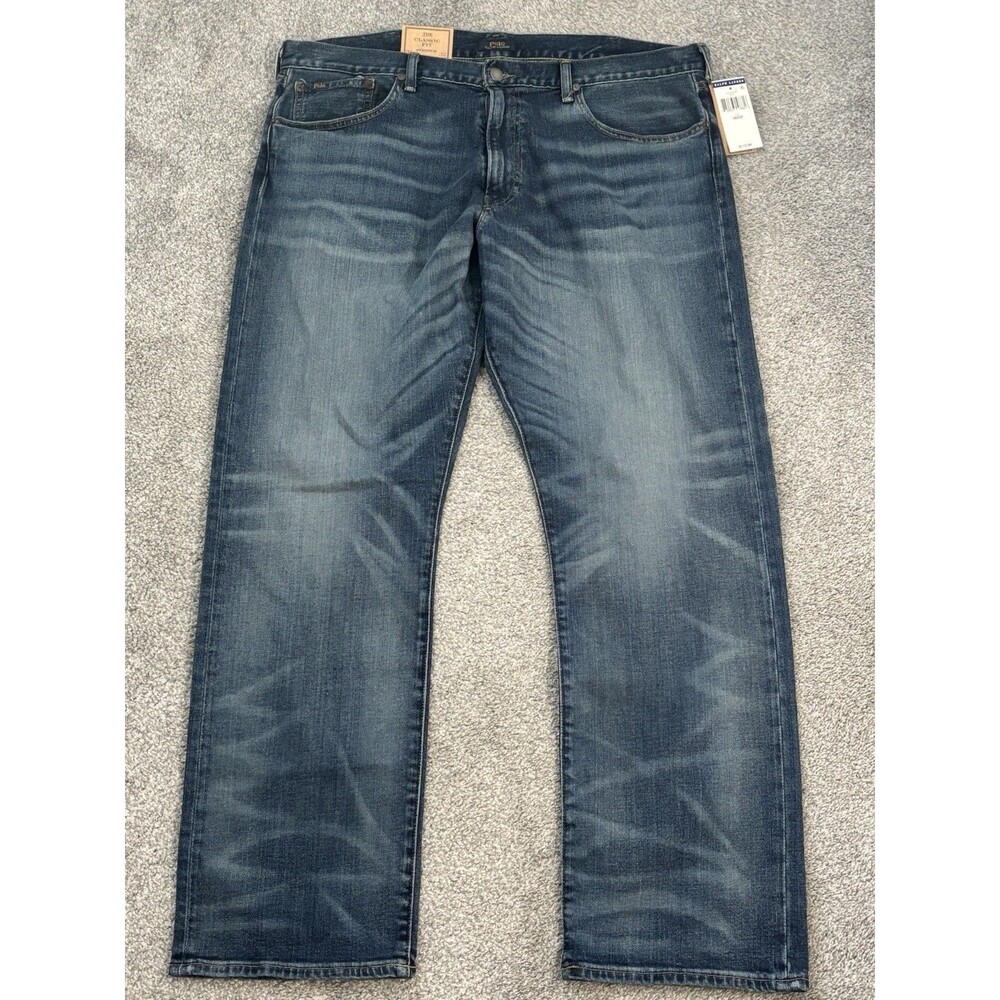 NWT Polo Ralph Lauren Classic BLUE Classic Fit Stretch Denim Jeans 38x32